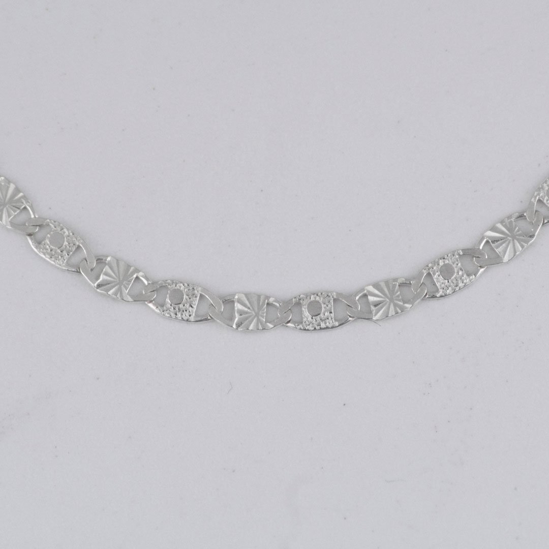 CADENA ESCALERA PLANA PUNTO X DIAMANTADA 2MM-50CM - Imagen 2