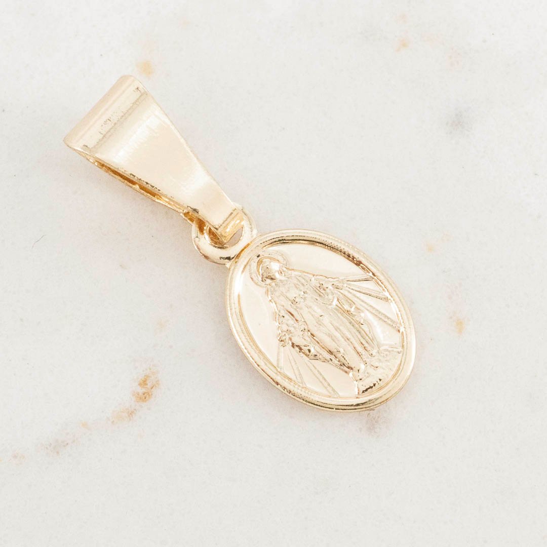 DIJE MILAGROSA OVALADA 6.5mmX10mm